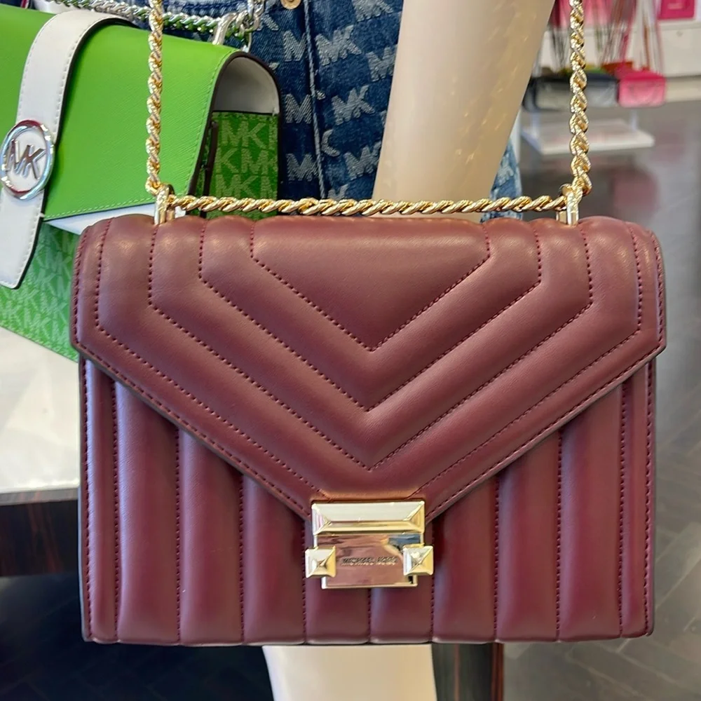 Michael Kors Whitney Medium Quilted Shoulder Crossbody Bag
Oxblood 
NWT - Picture 15 of 16